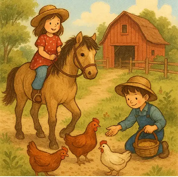 Cuento Las vacaciones mágicas en la Granja Sol de Trigo