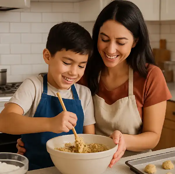 Cuento ¡Un desastre en la cocina con Mamá!
