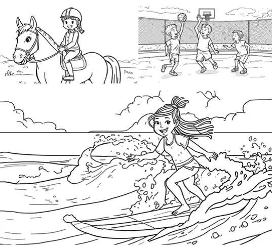 Cuadernillo de deportes para colorear (material imprimible gratis)